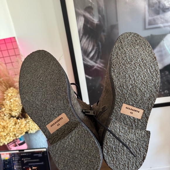 All Saints Animal Suede Kerouac Boots - Picture 2 of 7